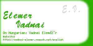 elemer vadnai business card